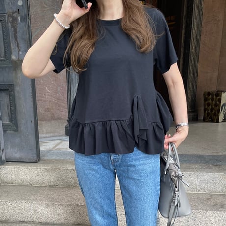 Volume frill tops(Black)