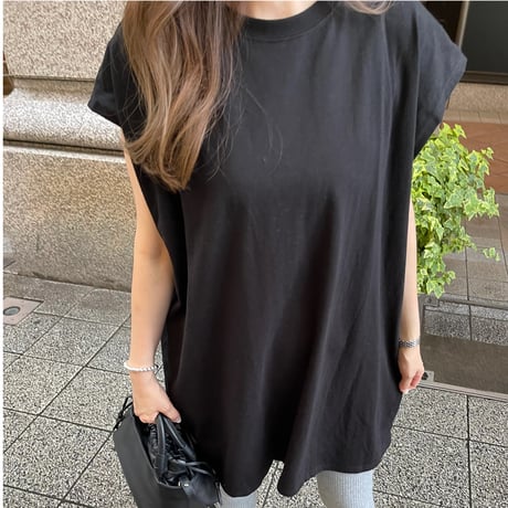 Cotton wide mini onepiece(Black)