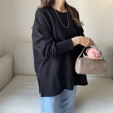 Slit design sweat(Black)
