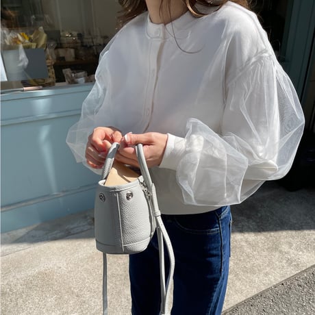 Chiffon cardigan(White)