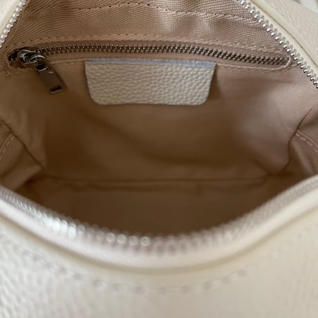 Leather mini square bag(Ivory)