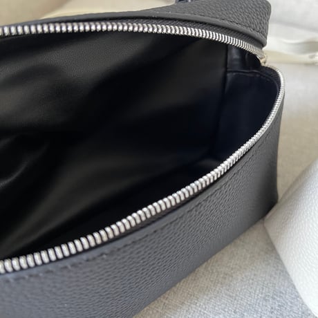 Leather mini sholder bag(Black)
