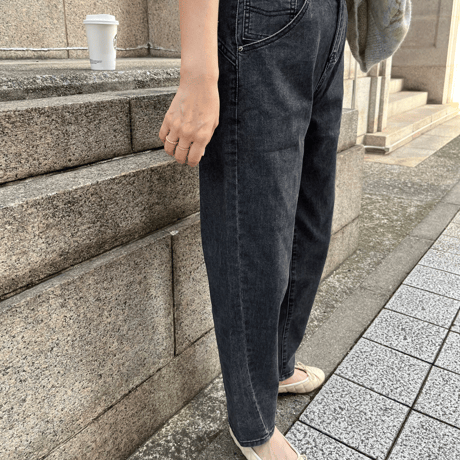 Taperd stretch soft denim(Gray)