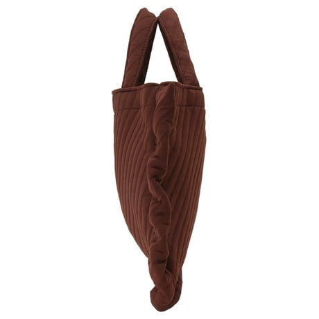 【In the morning】QUILTED RUFFLED BAG (Brown)