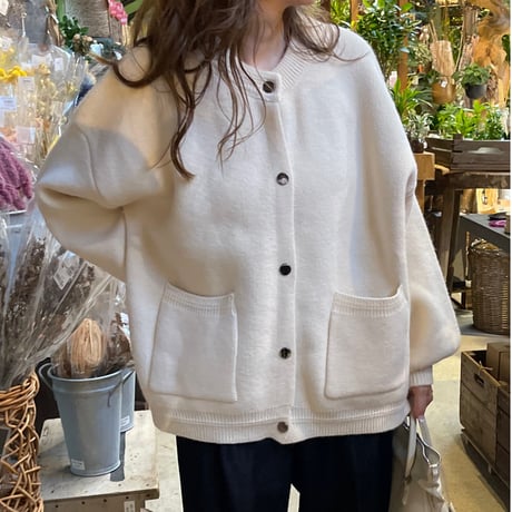 Double pocket cardigan (Ivory)