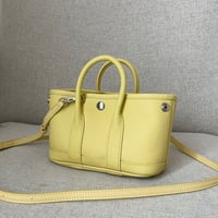 Leather mini tote bag(Yellow)付属ポーチなし