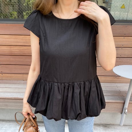 Feminine balloon tops(Black)