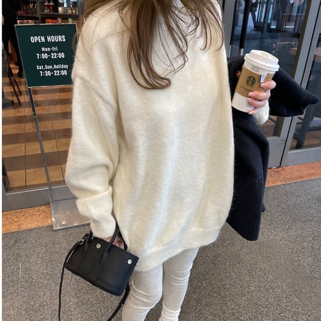 Wool long knit(lvory)