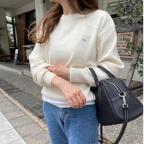 Gold plate basic knit(Ivory)