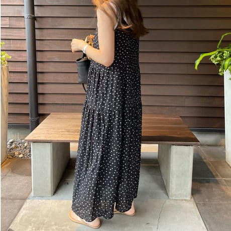 Flower long onepiece