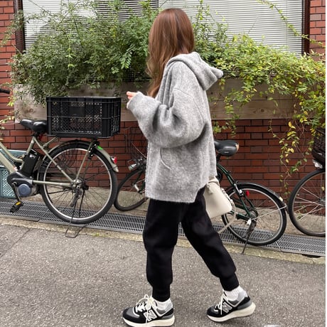Taperd knit pants(Black)