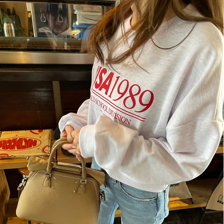 USA logo sweat(Light gray)