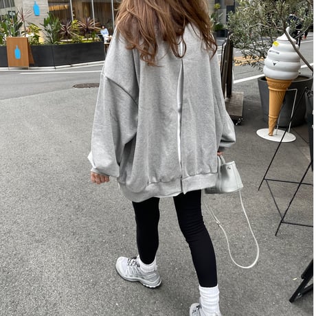 Back open sweat(Gray)