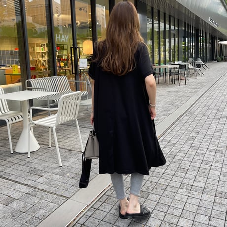 Cotton flare onepiece(Black)