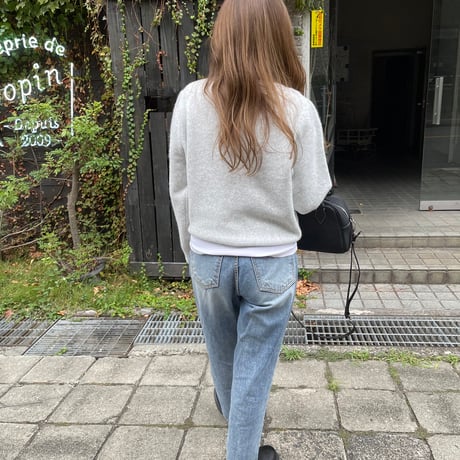 Soft knit pullover( Light gray)
