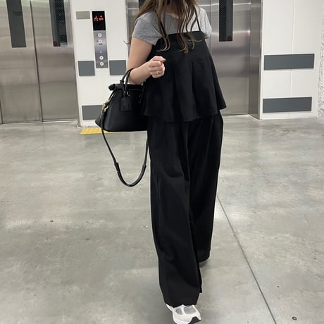 Flare camisole setup(Black)