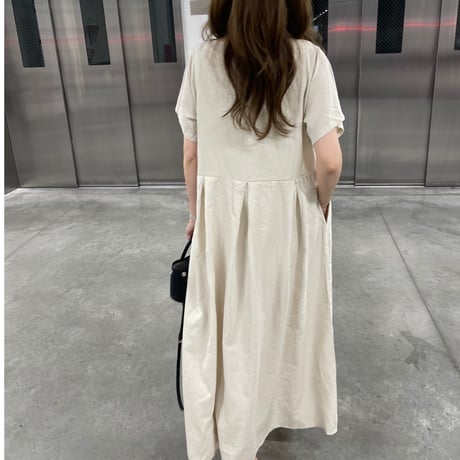 Mellow long onepiece(Beige)