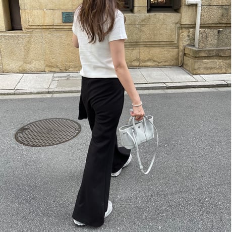 Soft flare sweat pants(Black)