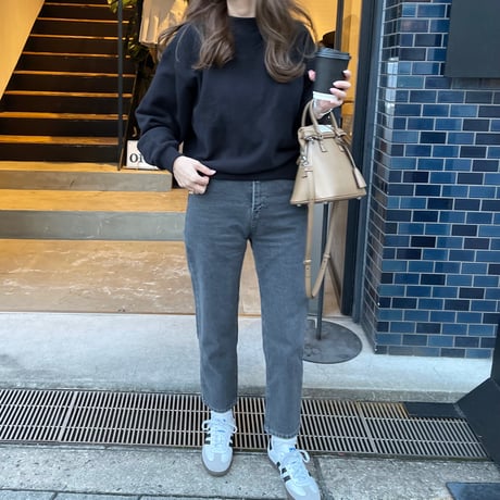 Straight fit ankle denim(Gray)