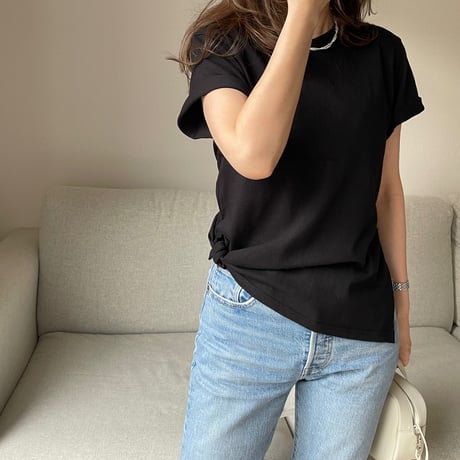 Slit t-shirts(Black)