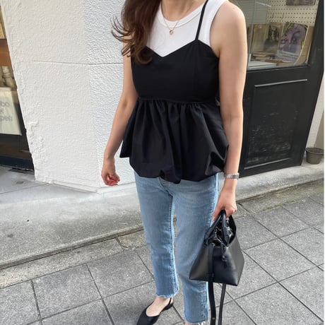 Camisole balloon tops(Black)