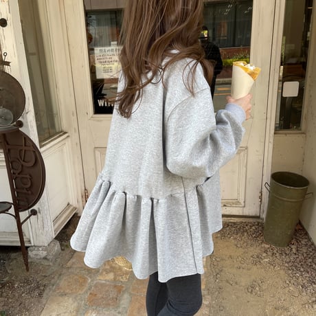 Wide pocket sweat tops(Gray)