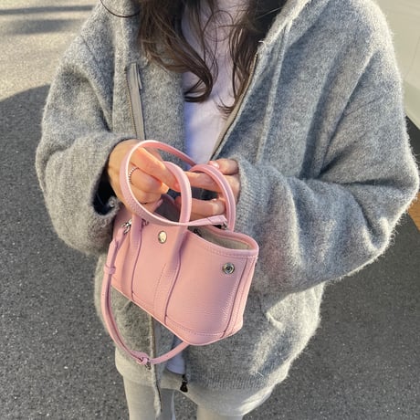 Leather mini tote bag(Pink)付属ポーチなし