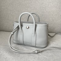 Leather mini tote bag(Blue gray)付属ポーチなし