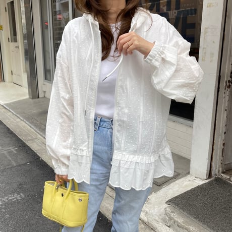 Frill foodie jamper(White)