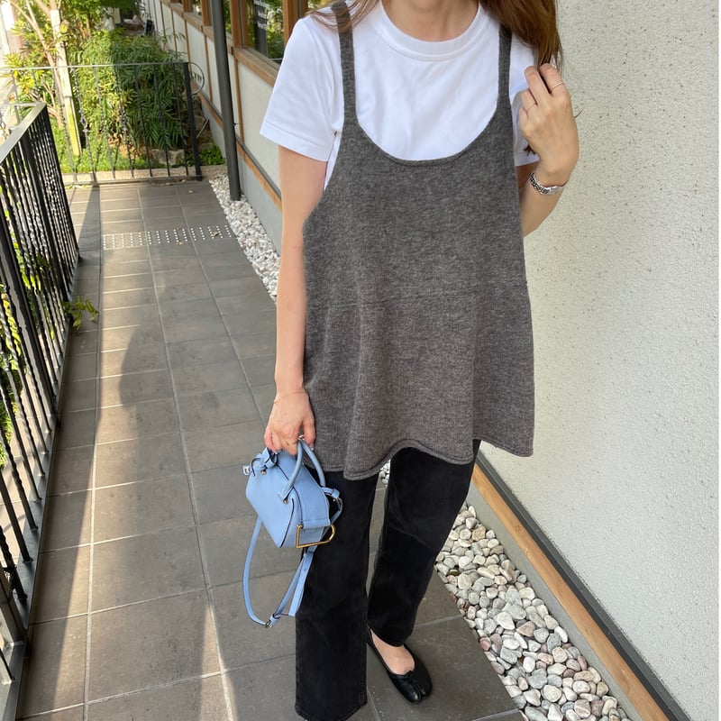 Knit camisole 今月まで出品 cable asymmetry knit top｜muller of yoshiokubo(ミュラーオブ
