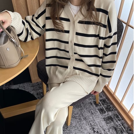 Boader cardigan setup(Ivory)
