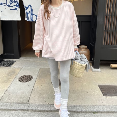 Boader long t-shirts (Pink)