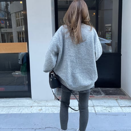 Wool long knit(Gray)