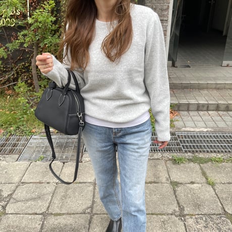 Soft knit pullover( Light gray)