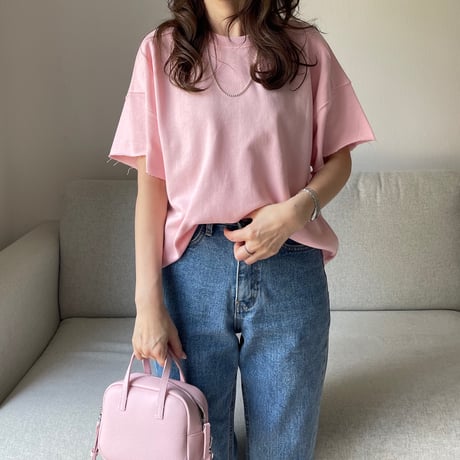 Cropped sweat tops(Pink)
