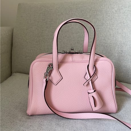 Leather hand bag(Pink)