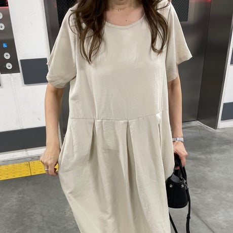Mellow long onepiece(Beige)