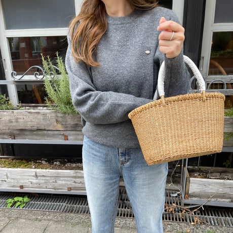 Gold plate basic knit(Charcoal gray)