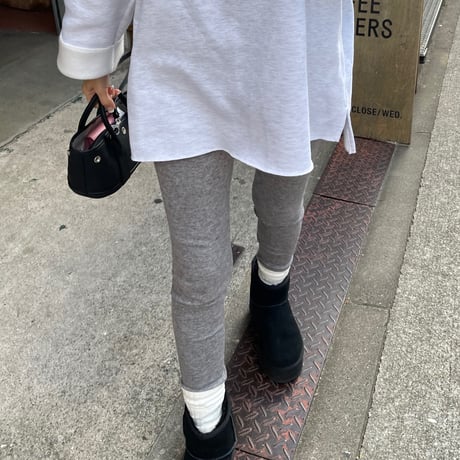 Wool knit leggings