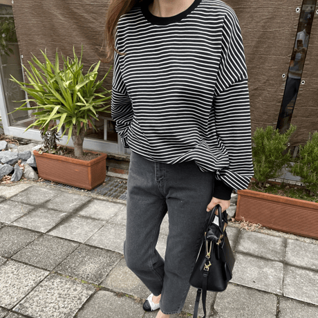 Boader long t-shirts(Black)