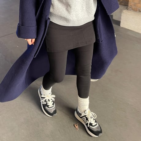 スカート付きレギンス(Black)