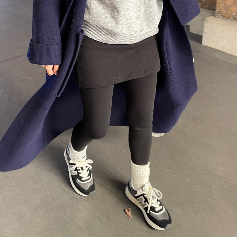 スカート付きレギンス(Black) | K