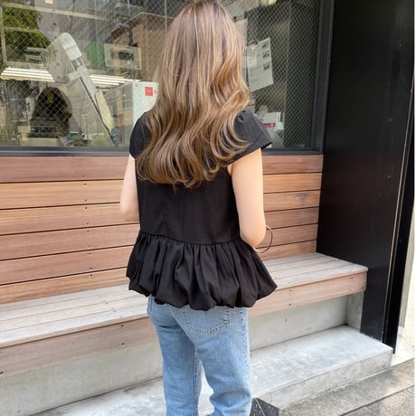 Feminine balloon tops(Black)