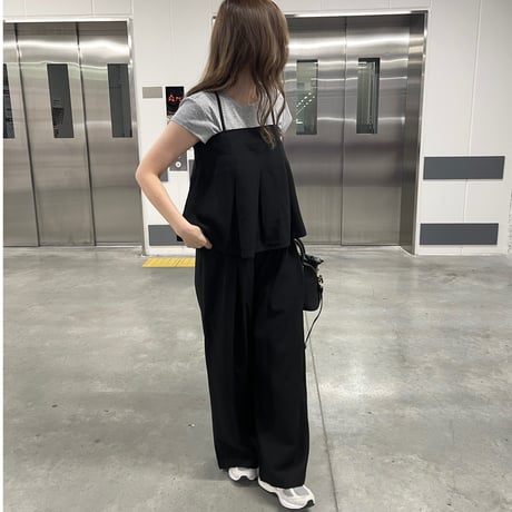 Flare camisole setup(Black)