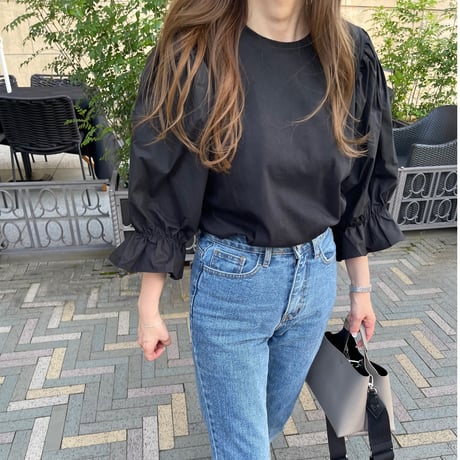 Candy sleeve tops(Black)