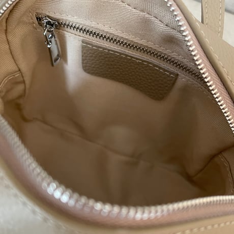Leather mini square bag(Greige)