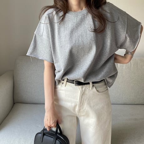 Cropped sweat tops(Gray)