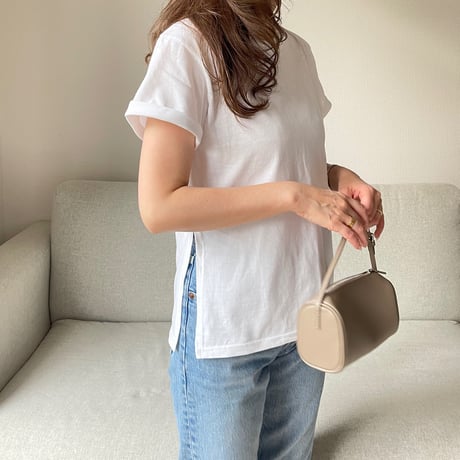 Slit t-shirts(White)