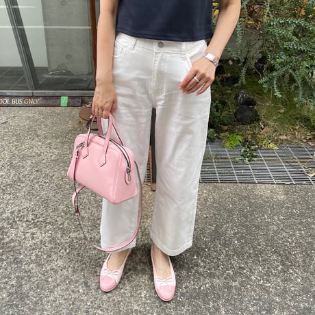 Leather hand bag(Pink)