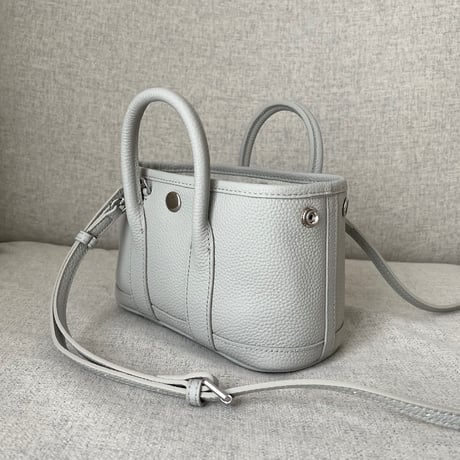 Leather mini tote bag(Blue gray)付属ポーチなし